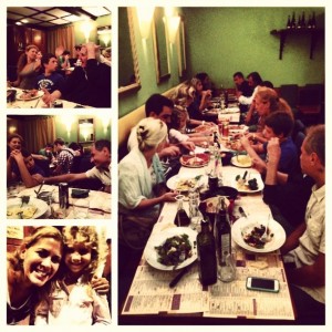 Dinner with Franco, Maria Paola and family.